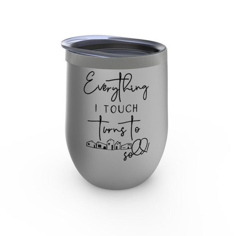 Thank You Gift Ideas For Real Estate Agent
 Personalized Real Estate Agent wine tumbler Thank you