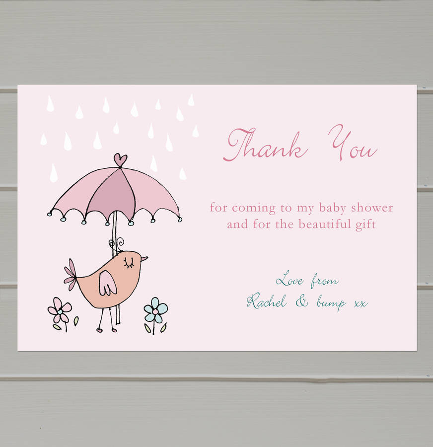 Thank You Gifts For A Baby Shower
 Personalised Baby Shower Thank You Cards By Molly Moo