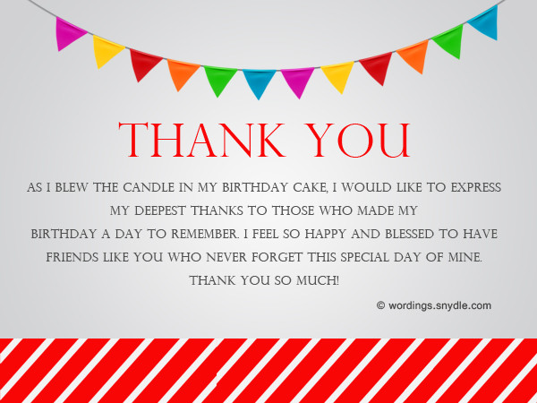 Thank You Note For Birthday Wishes
 How To Say Thank You For Birthday Wishes – Wordings and