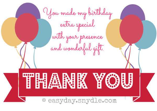 Thank You Notes For Birthday Gift
 birthday Archives Page 2 of 4 Easyday