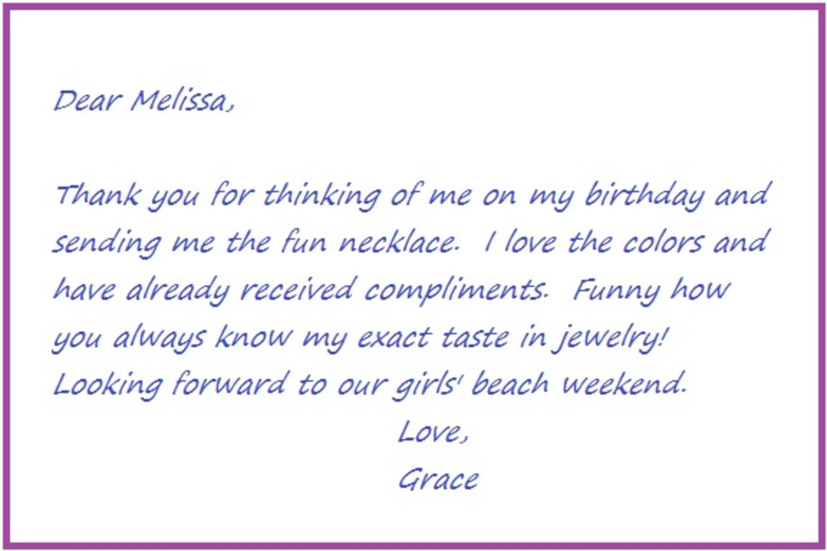 Thank You Notes For Birthday Gift
 Thank You Notes Samples and Tips
