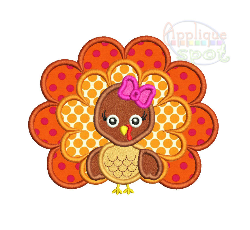 Thanksgiving Applique Design
 Turkey – Applique Spot