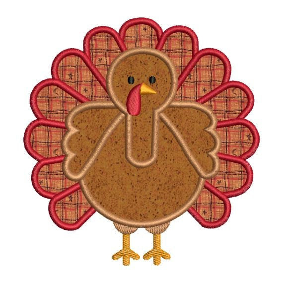 Thanksgiving Applique Design
 Thanksgiving Fall Turkey Applique II Machine Embroidery
