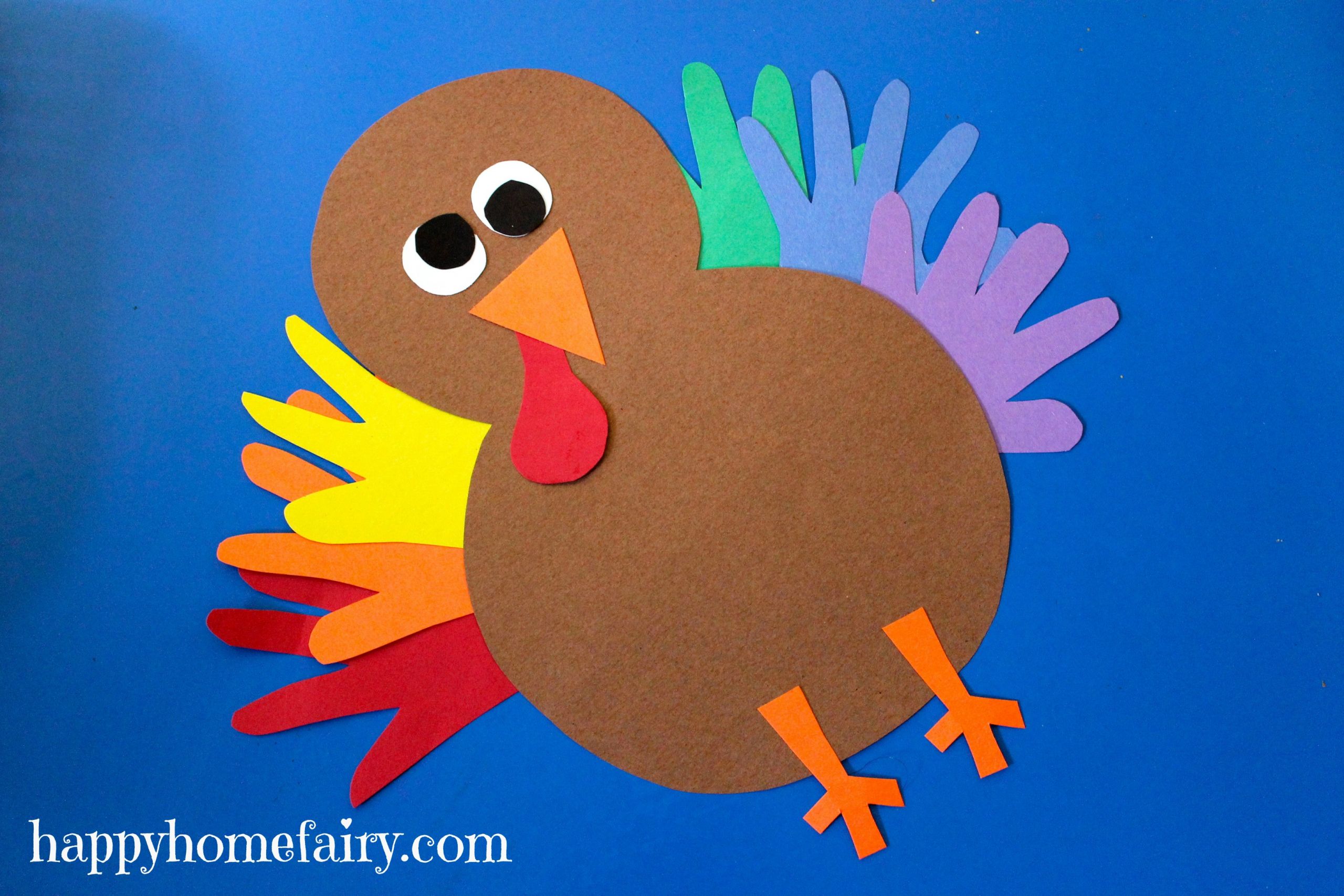 Thanksgiving Art Projects For Preschoolers
 Thankful Handprint Turkey Craft FREE Printable Happy