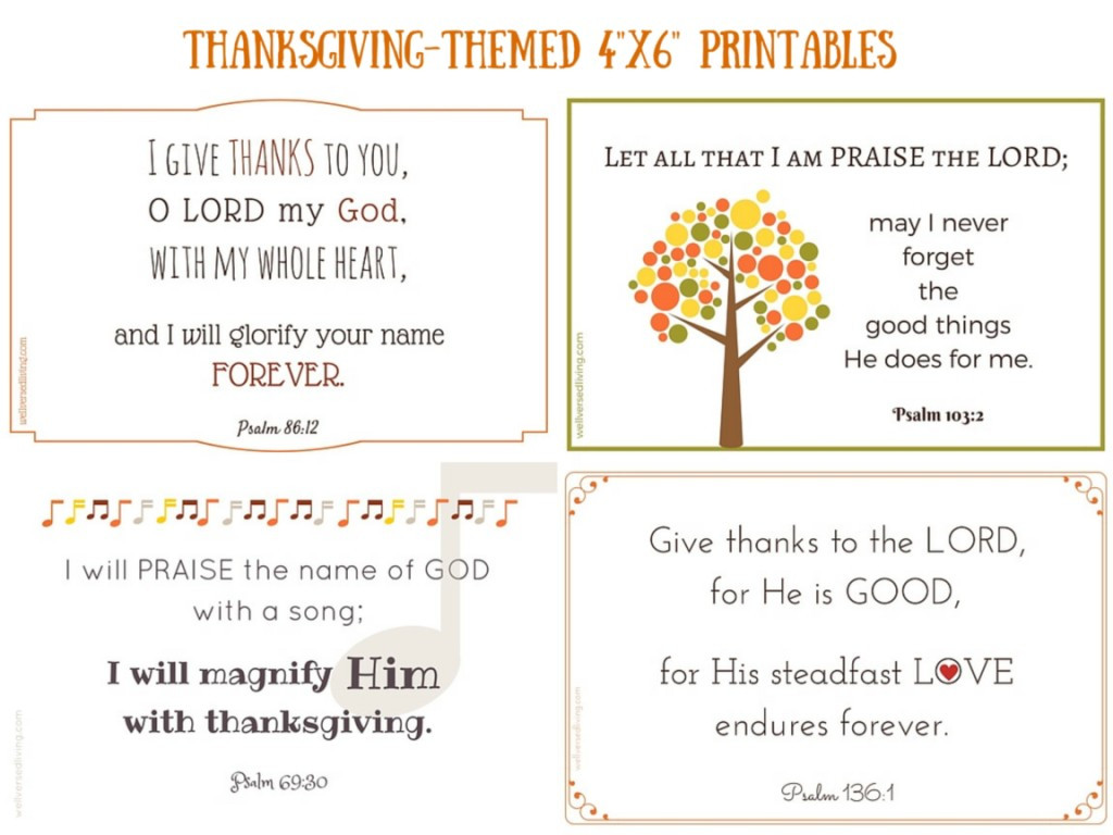 Thanksgiving Quotes Bible
 Thanksgiving Bible Verse Printables – Well Versed Living