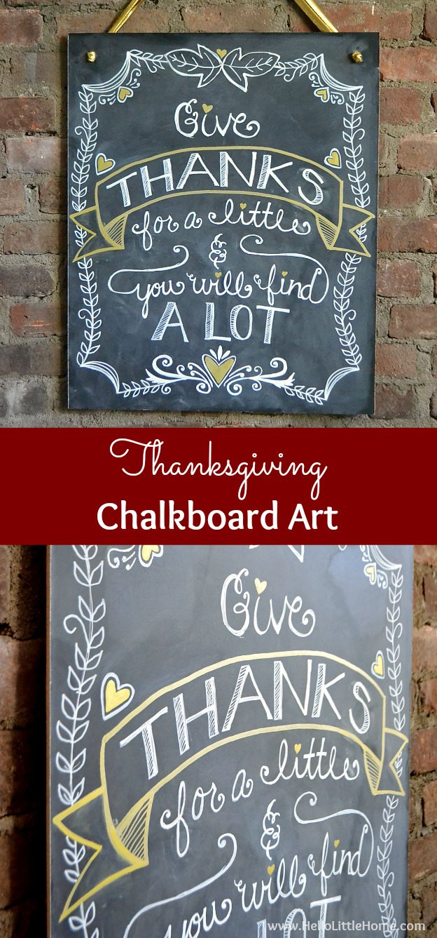 Thanksgiving Quotes Board
 DIY Thanksgiving Chalkboard Art
