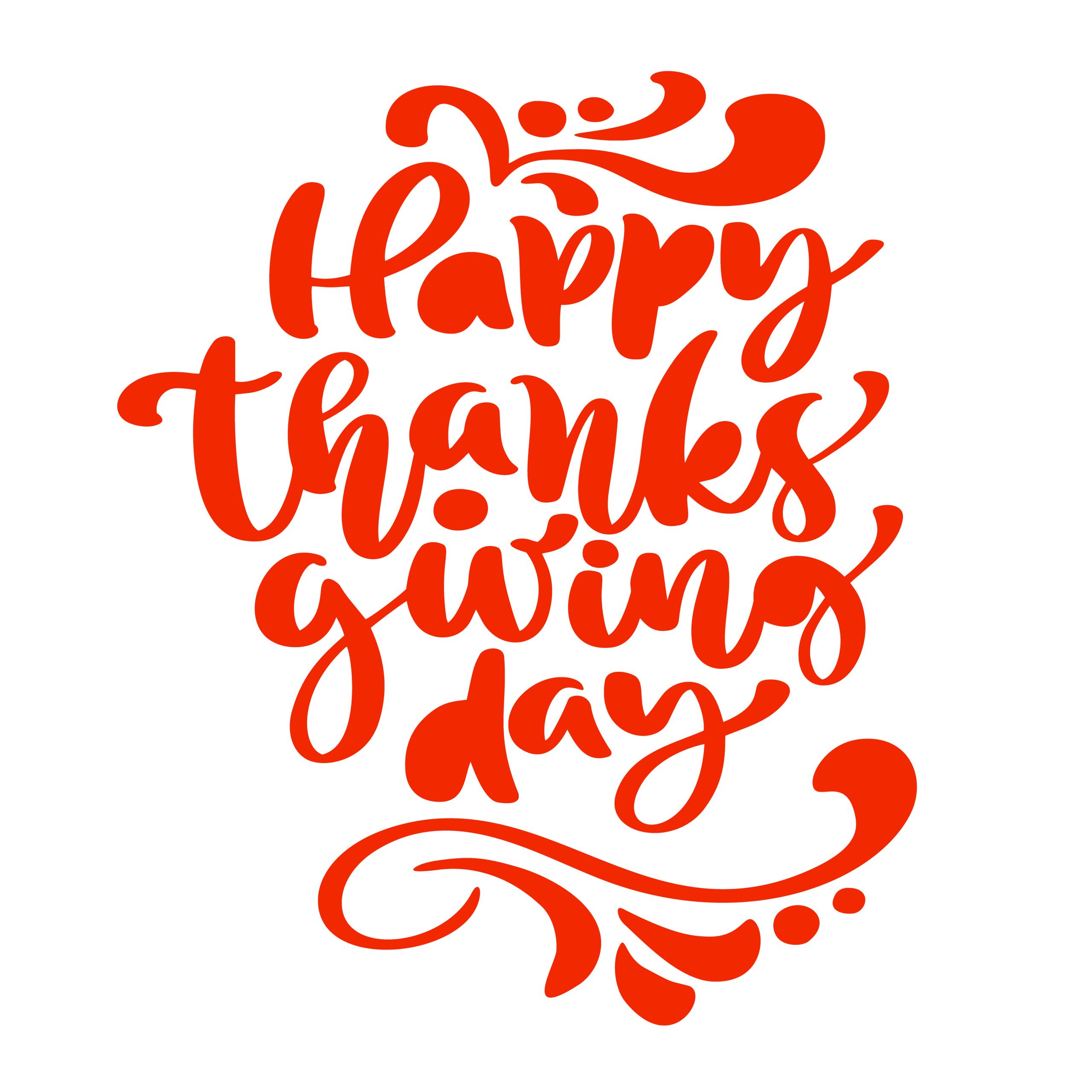 Thanksgiving Quotes Calligraphy
 Happy Thanksgiving Day Calligraphy Text vector