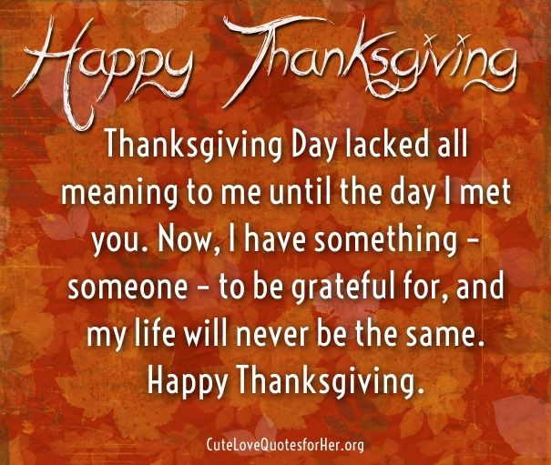 Thanksgiving Quotes Couple
 romantic thanksgiving day love sayings