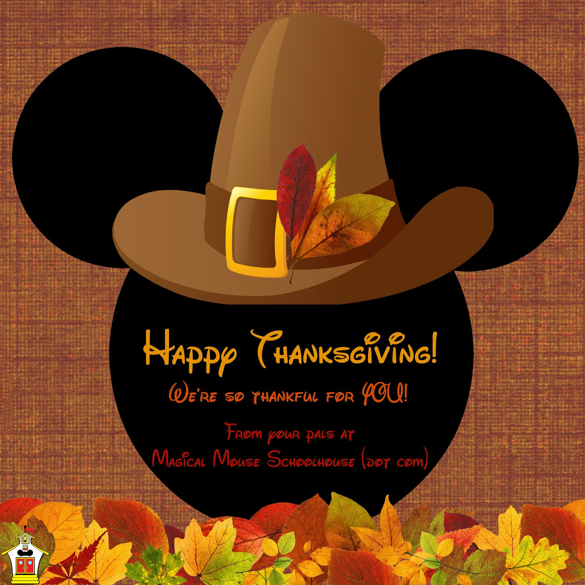 Thanksgiving Quotes Disney
 Happy Thanksgiving from Magical Mouse Schoolhouse