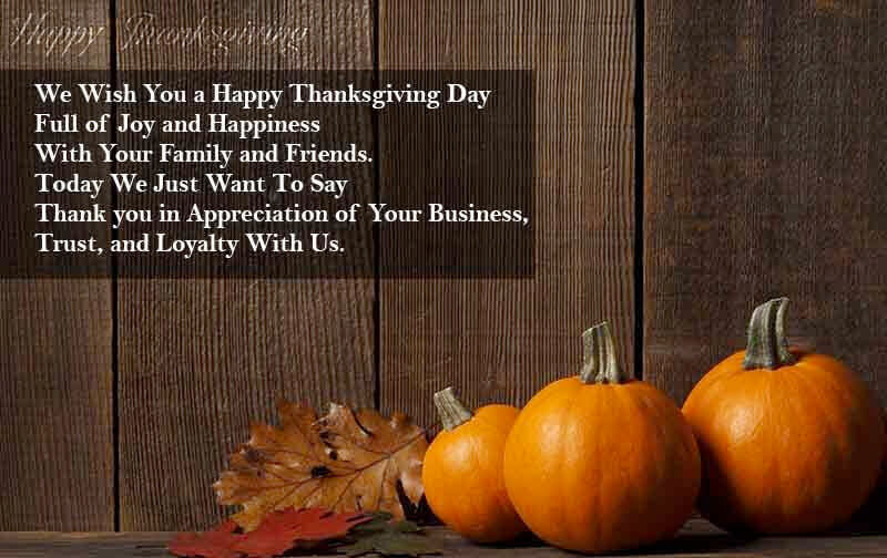 Thanksgiving Quotes For Business
 Happy Thanksgiving Messages For Friends Family & Business