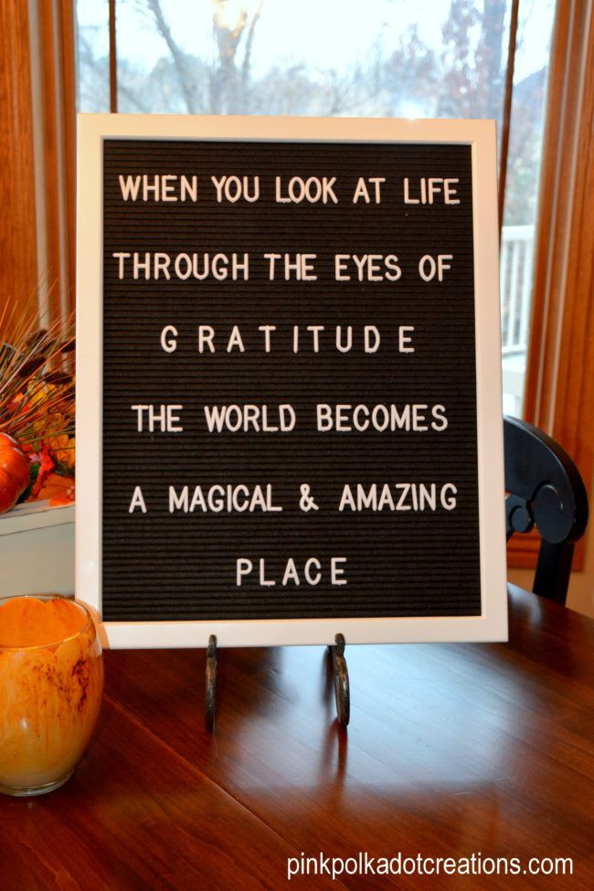 Thanksgiving Quotes Pink
 Gratitude Letter Board Love