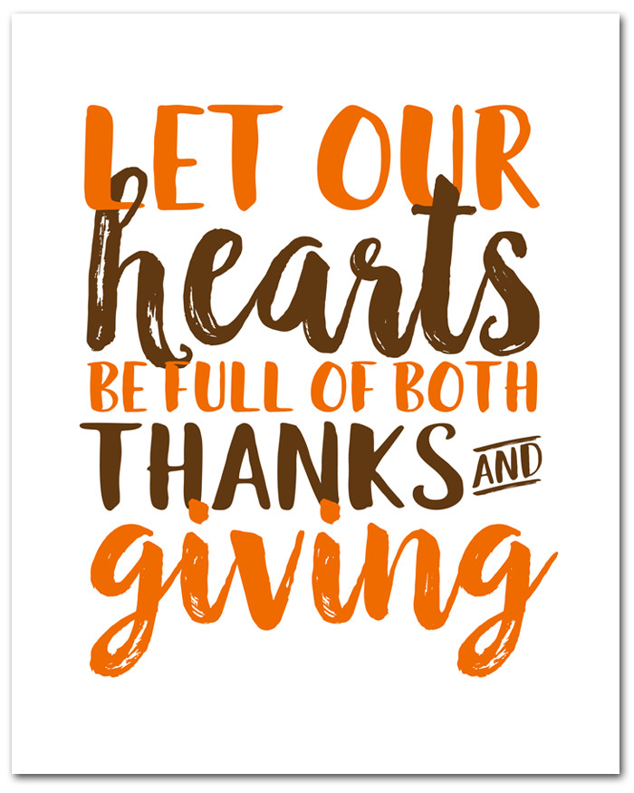 Thanksgiving Quotes Simple
 Free Thanksgiving Printable