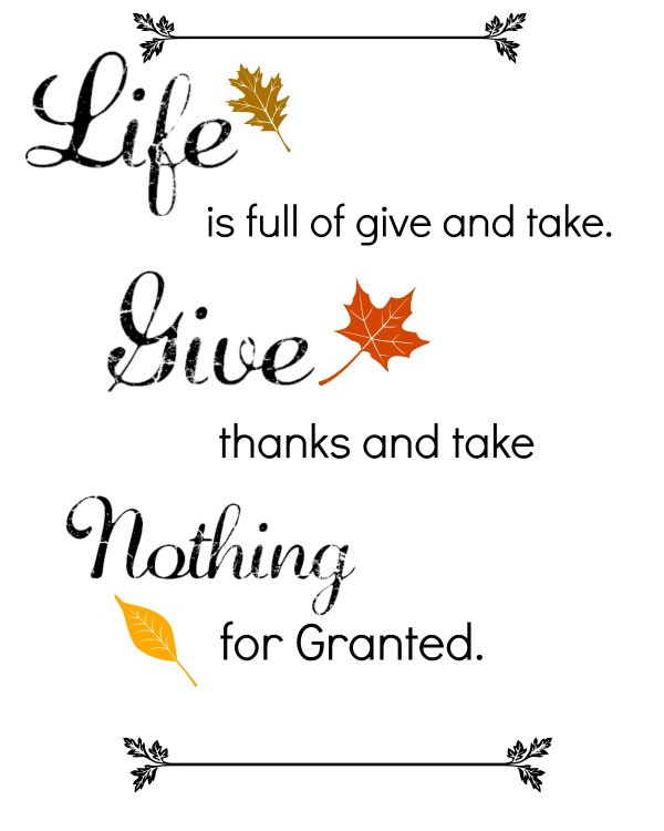 Thanksgiving Quotes Simple
 32 Free Thanksgiving and Quotes the Whole Family