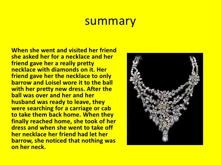 The Necklace Analysis
 The Necklace