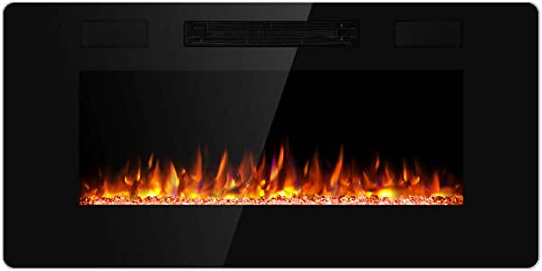 Thin Electric Fireplace
 Amazon Xbeauty 36 inch Wall Mounted Recessed Electric