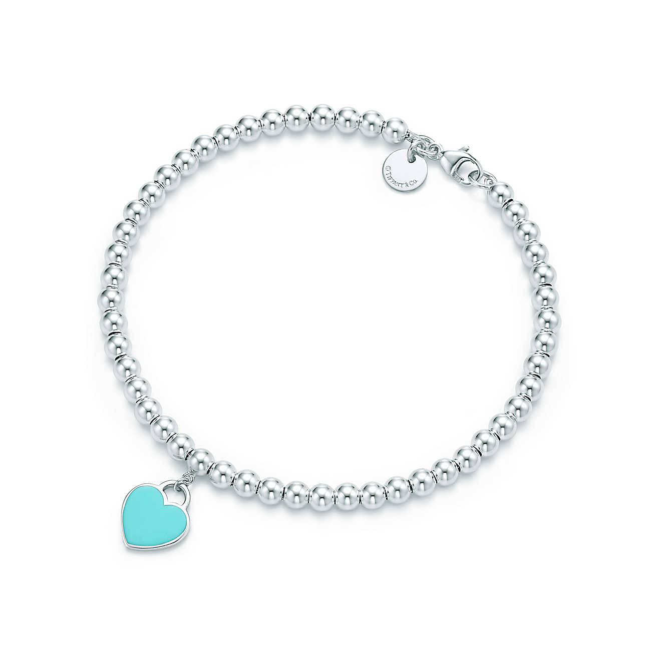 Tiffany Bead Bracelet
 Return to Tiffany mini heart tag in sterling silver on a