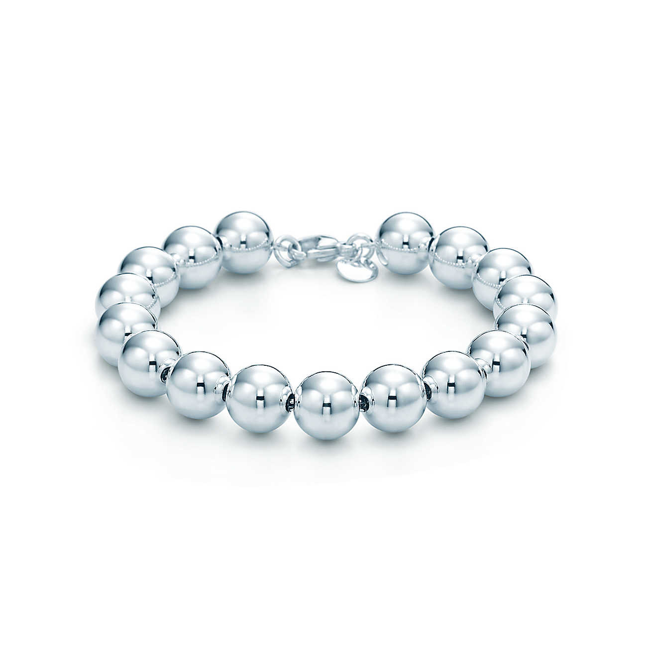 Tiffany Bead Bracelet
 Bead bracelet in sterling silver 7 5" long and 10 mm