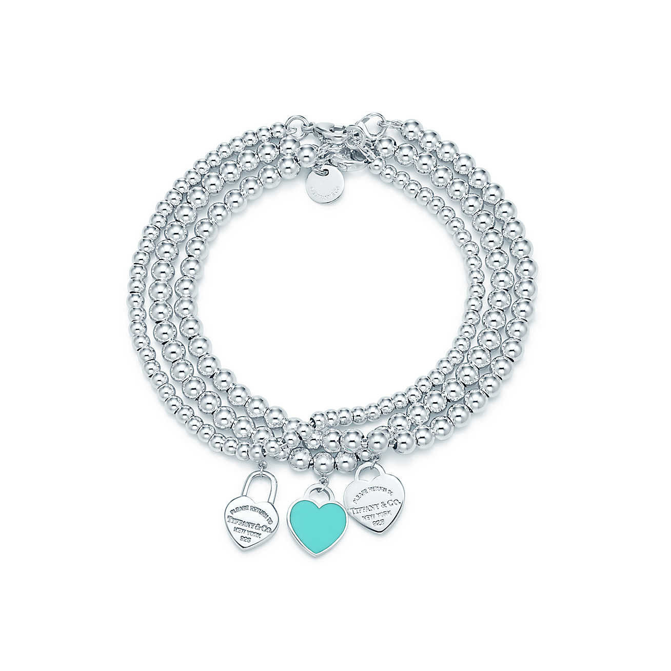 Tiffany Bead Bracelet
 Return to Tiffany™ mini heart tags on sterling silver bead