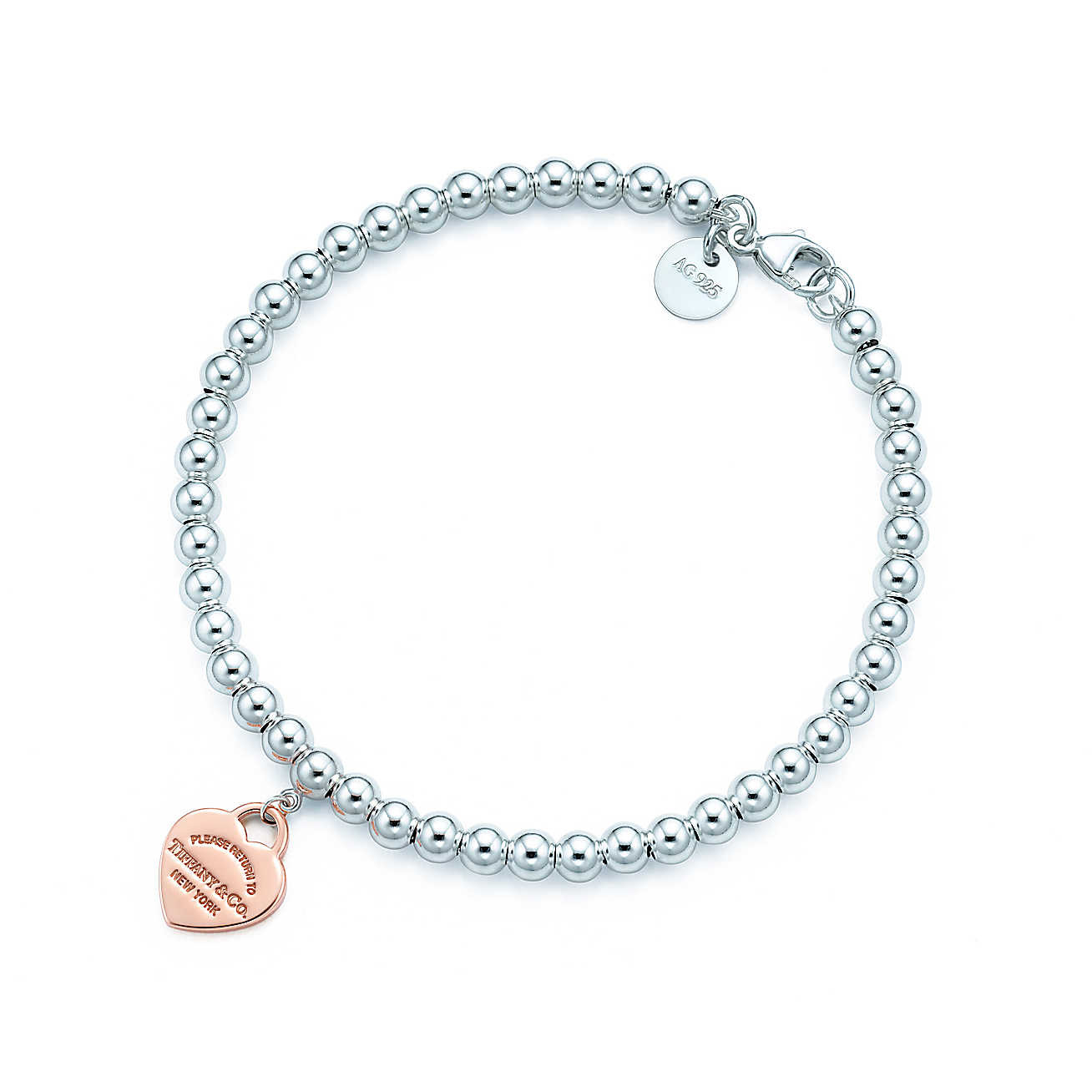 Tiffany Bead Bracelet
 Return to Tiffany™ bead bracelet in silver and RUBEDO