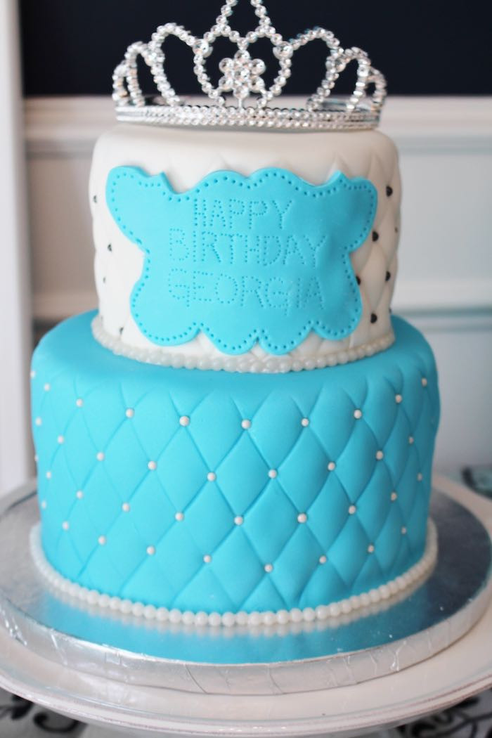 Tiffany Birthday Cake
 Kara s Party Ideas Breakfast at Tiffany s Birthday Party