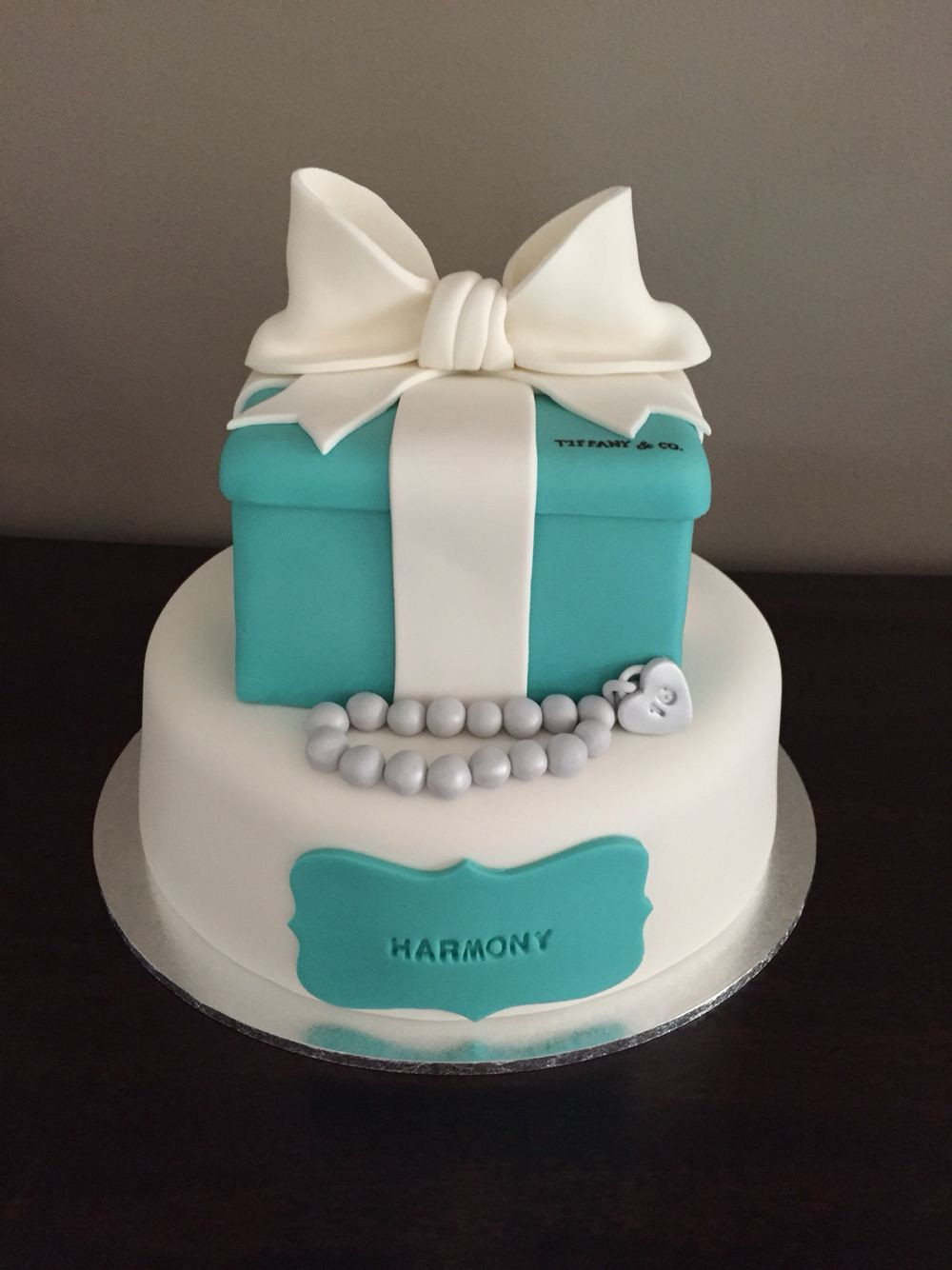 Tiffany Birthday Cake
 Tiffany and co cake I made for my nieces birthday Happy