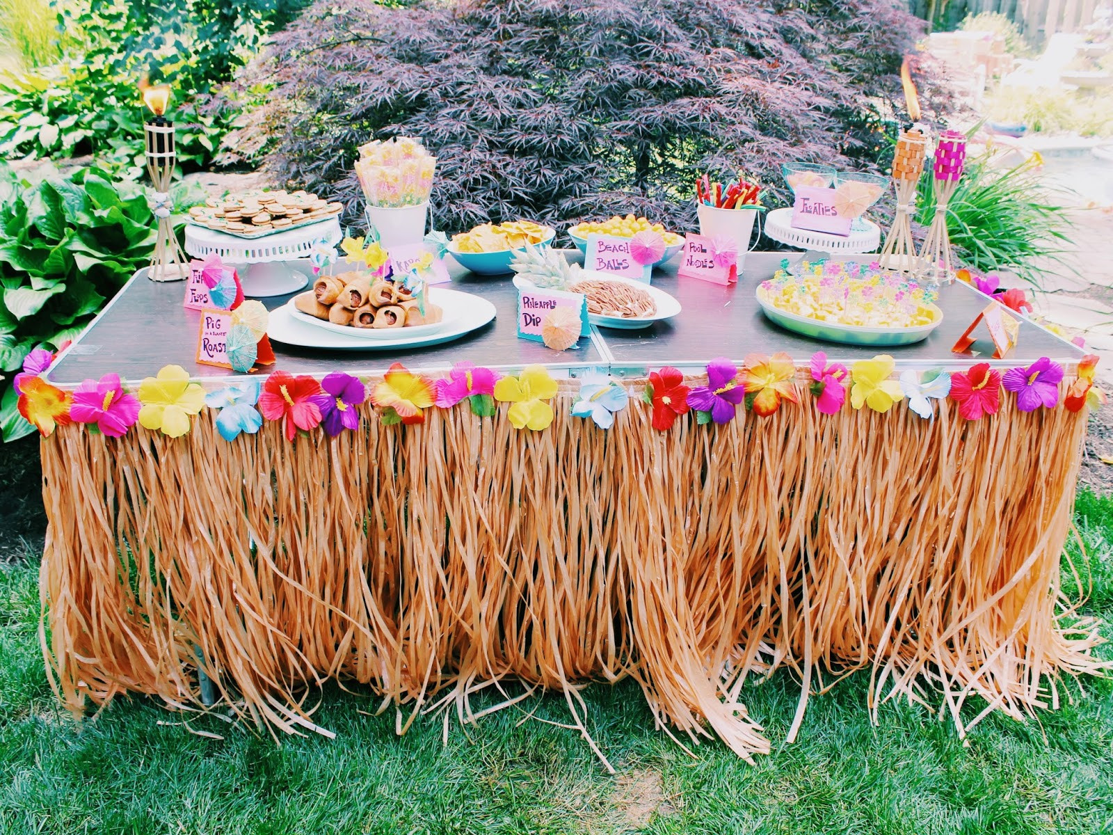 Tiki Party Food Ideas
 Lola Tangled Eleventh Birthday Luau Party