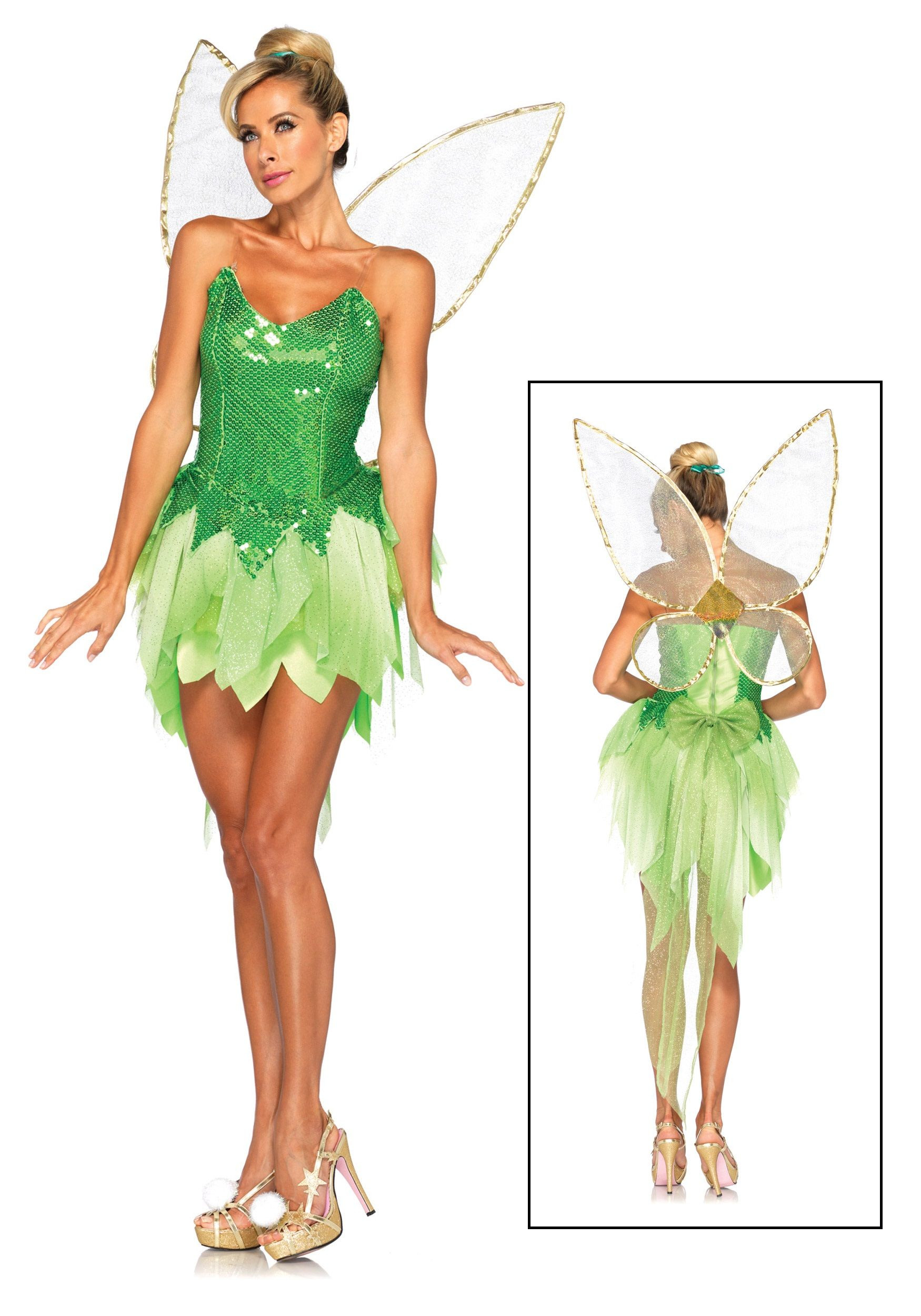 Tinkerbell Costume Adult DIY
 Womens Disney Pixie Dust Tink Costume