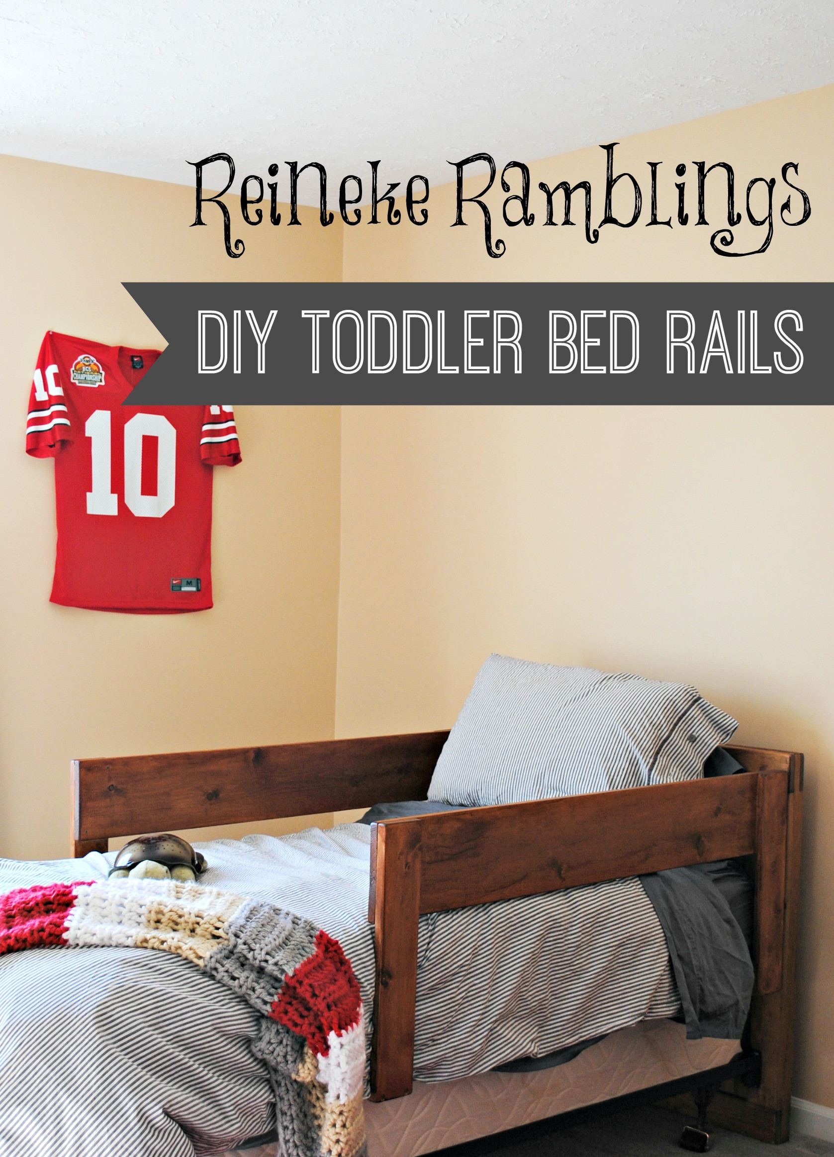Toddler Bed Rail DIY
 DIY Toddler Bed Rails cypress wool