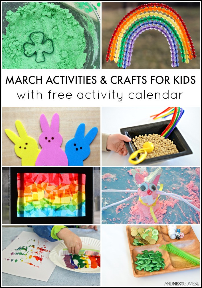 Toddler Craft Activities
 31 March Activities for Kids Free Activity Calendar