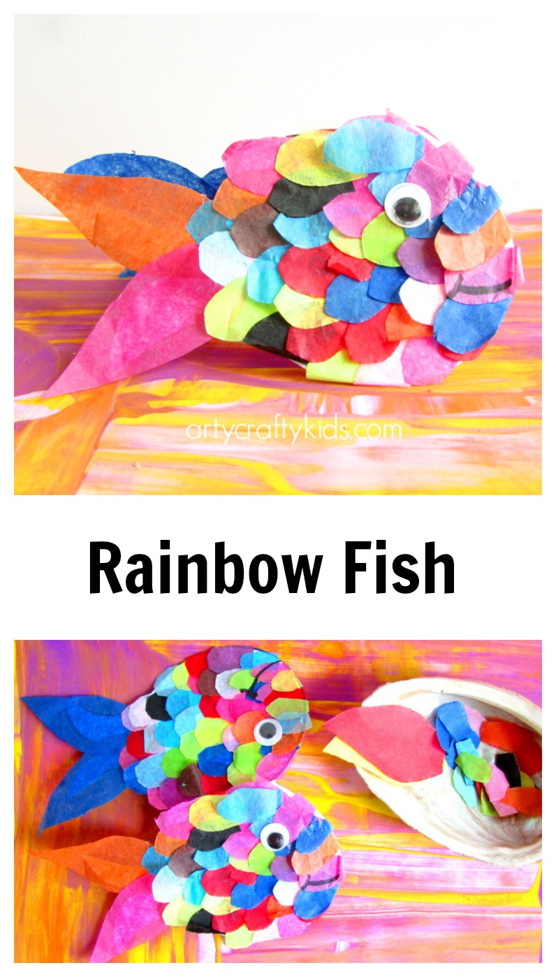 Toddler Craft Activities
 Tissue Paper Rainbow Fish