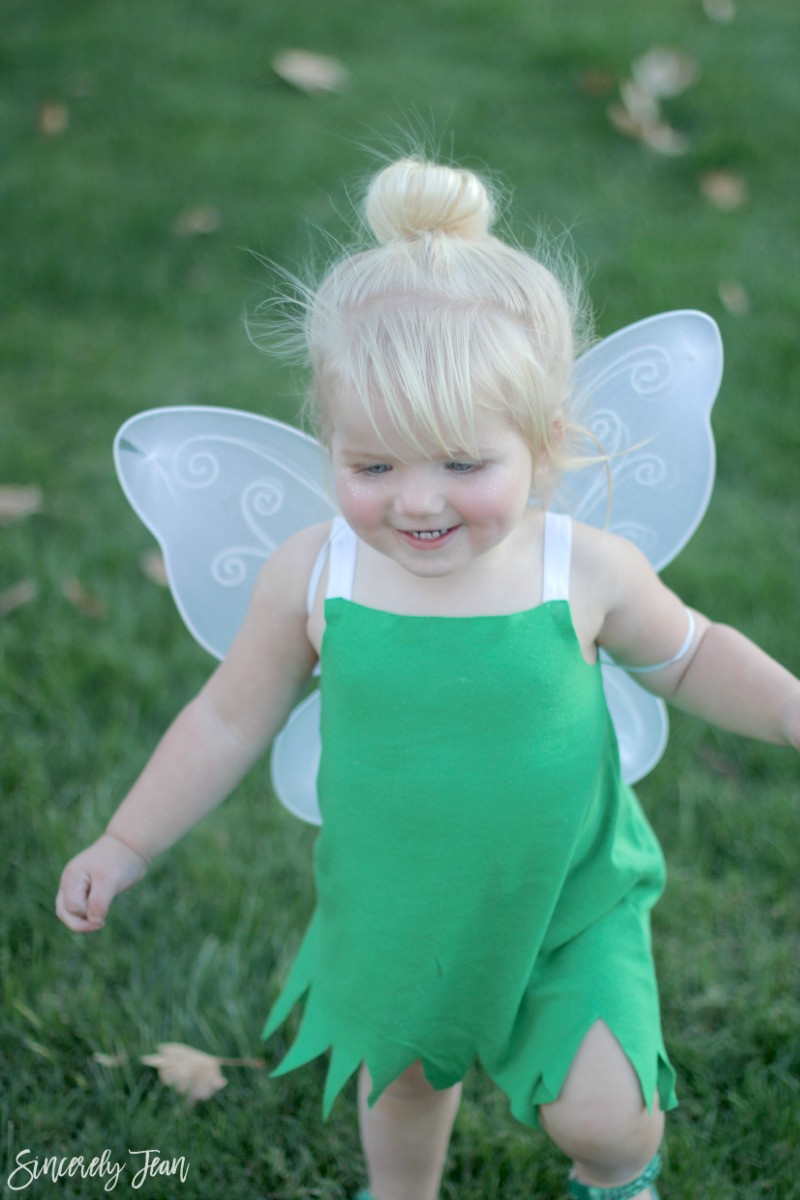 Toddler DIY Costumes
 DIY Toddler Tinker Bell Costume and Hair Sincerely Jean