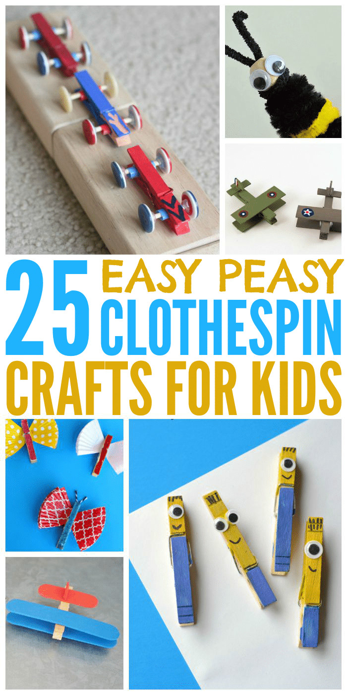 Toddlers Craft Projects
 25 Easy Clothespin Crafts for Kids