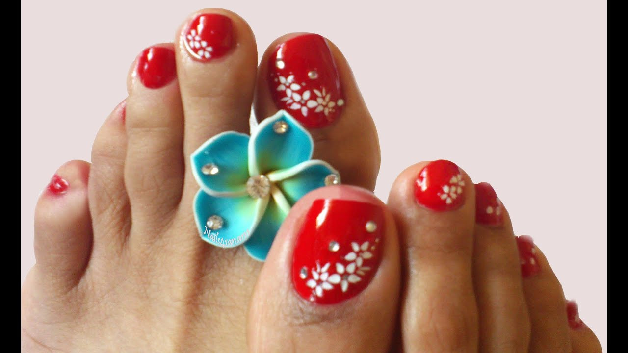 Toes Nail Art
 Nail art for toes y Red nails