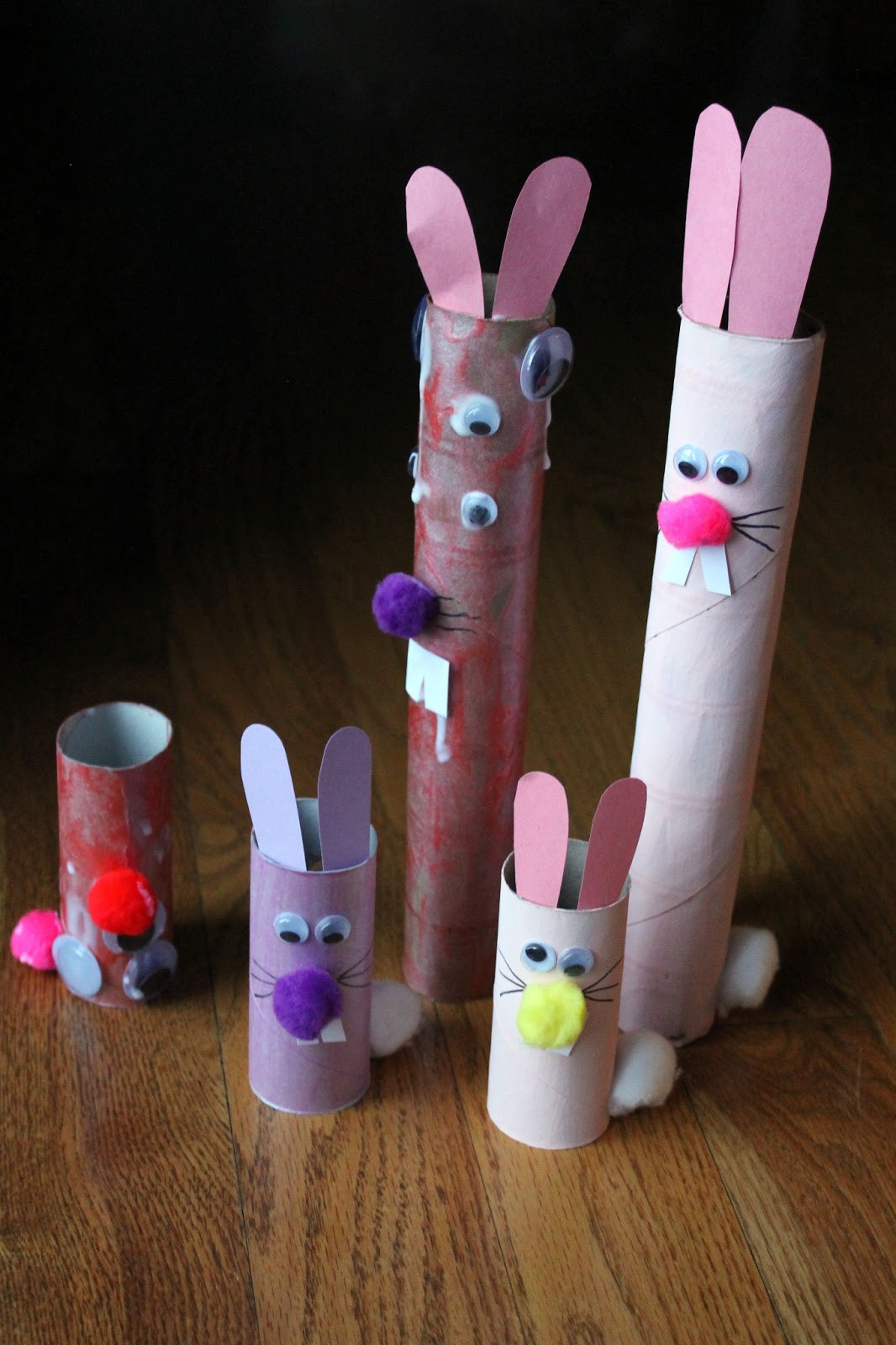 Toilet Paper Roll Easter Crafts
 TP Roll Bunnies and Spring Blog Hop Reading Confetti