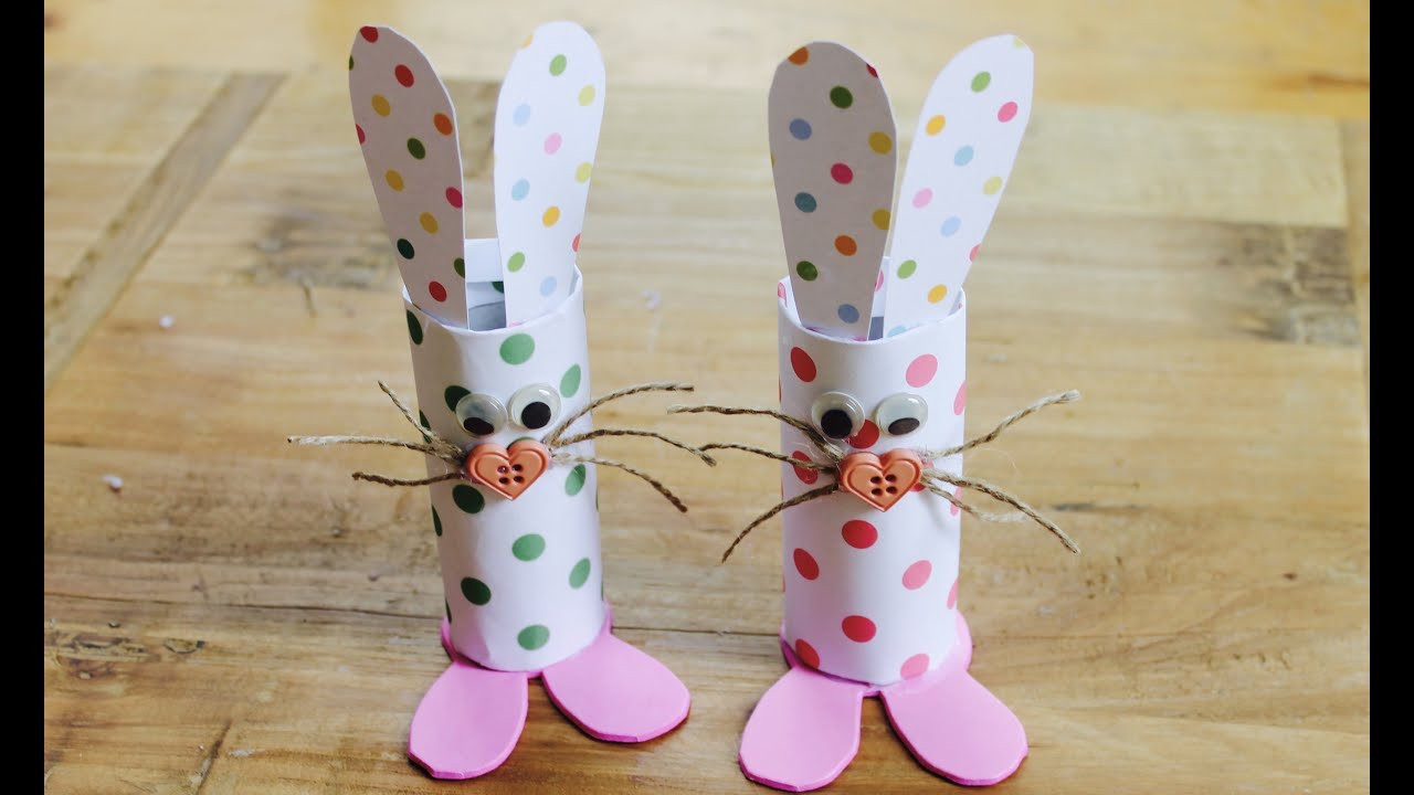 Toilet Paper Roll Easter Crafts
 Easter craft How to make toilet roll bunnies
