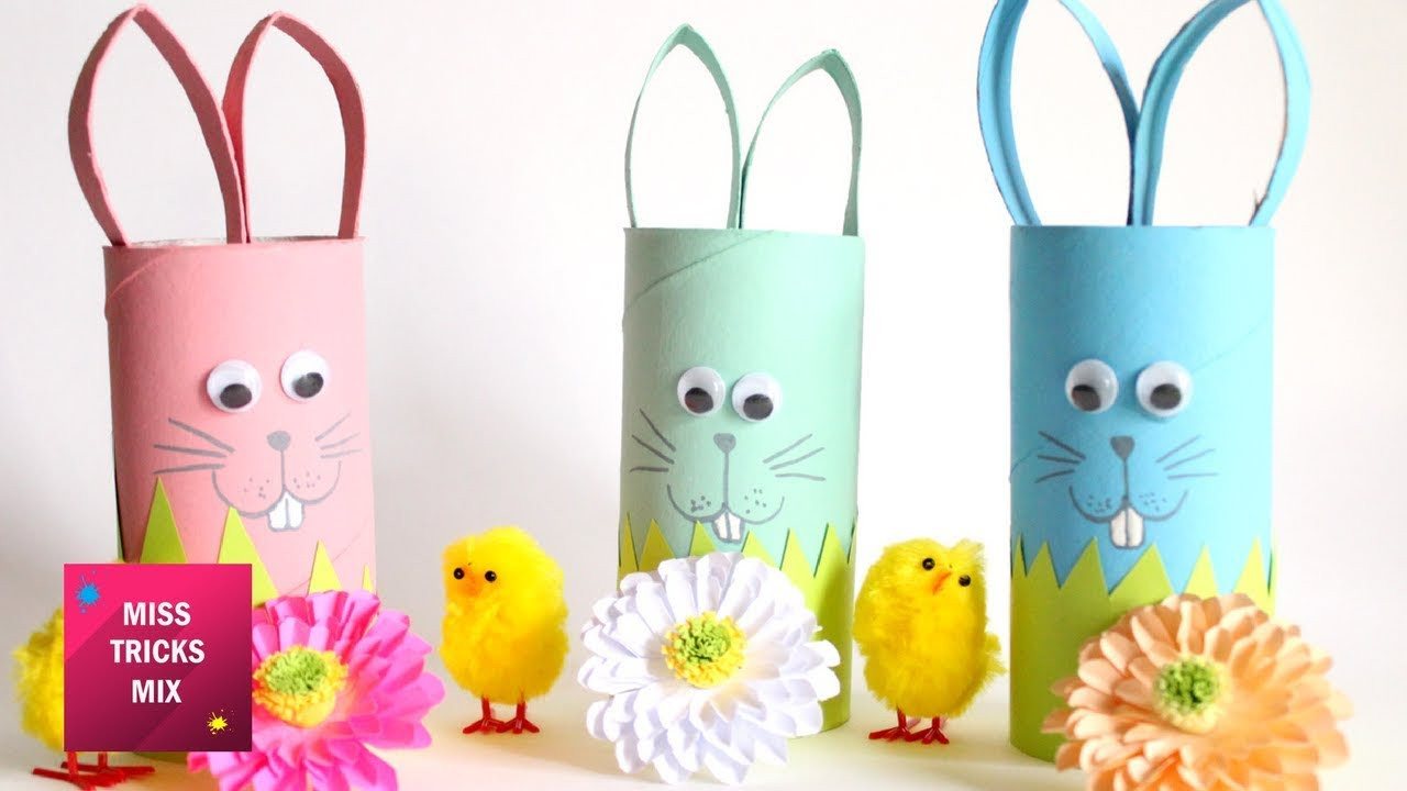 Toilet Paper Roll Easter Crafts
 DIY How to make an Easter bunny using toilet paper roll