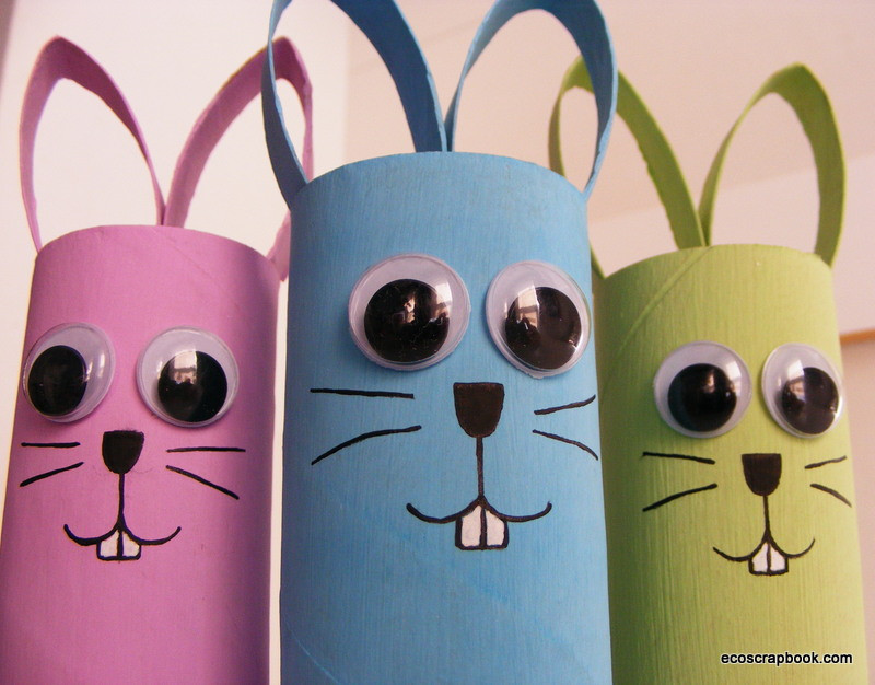 Toilet Paper Roll Easter Crafts
 EcoScrapbook Easter Kid s Craft Toilet Paper Roll Bunnies