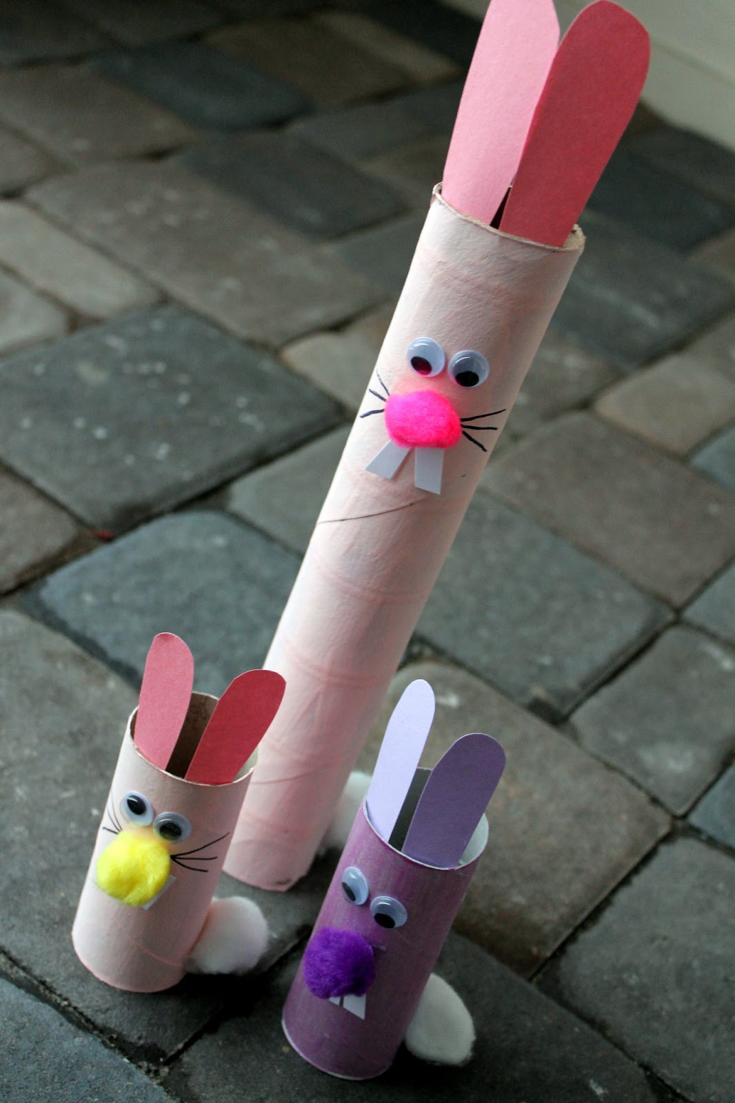 Toilet Paper Roll Easter Crafts
 TP Roll Bunnies and Spring Blog Hop Reading Confetti