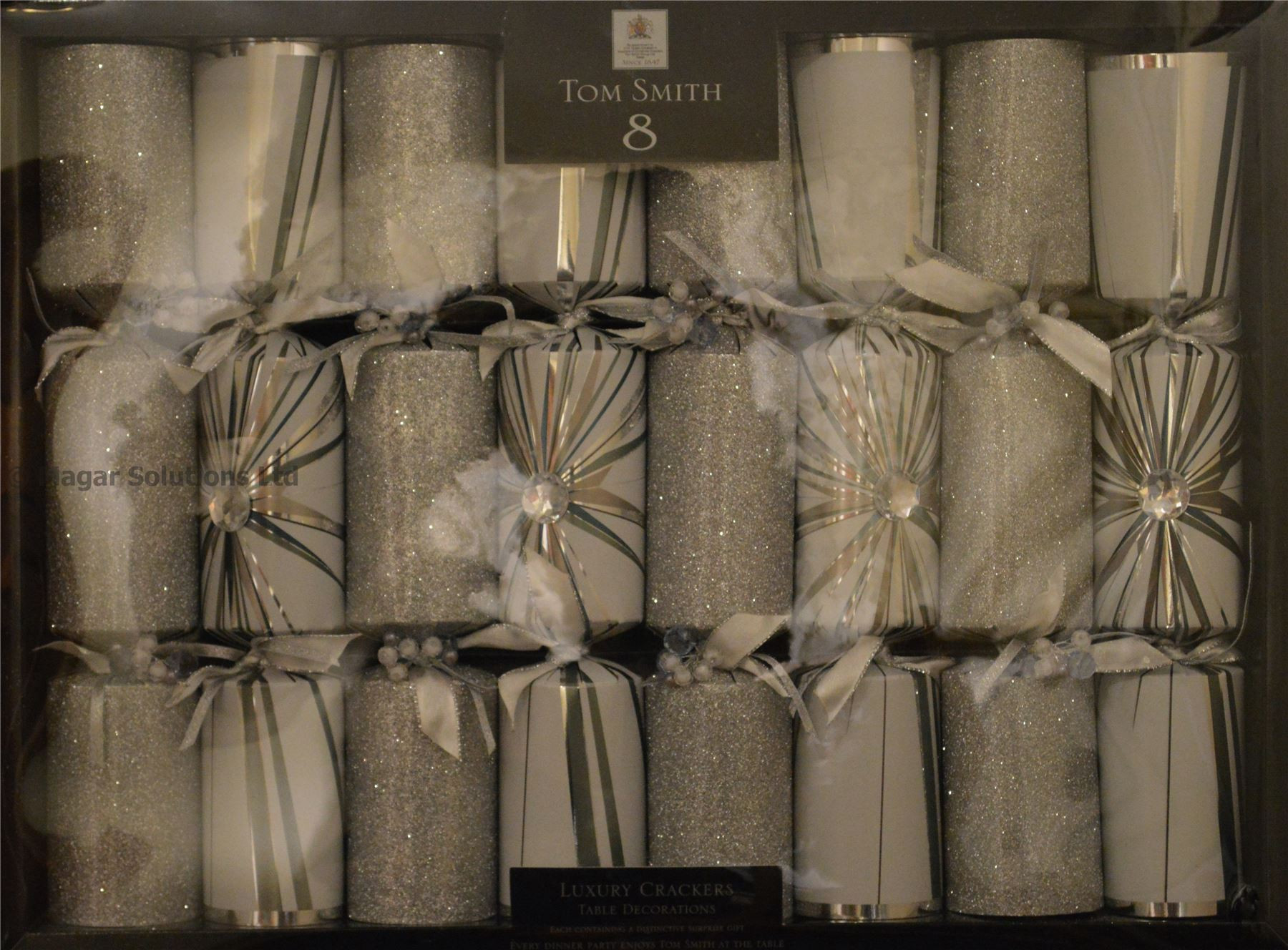 Tom Smith Christmas Crackers
 Tom Smith Luxury Christmas Party Crackers Silver Plated