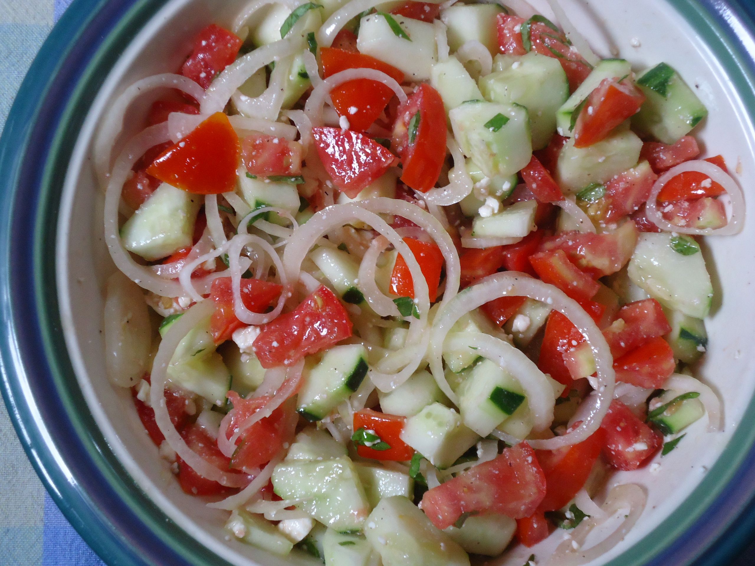 Tomato Onion Salad
 Tomato Cucumber and ion Salad