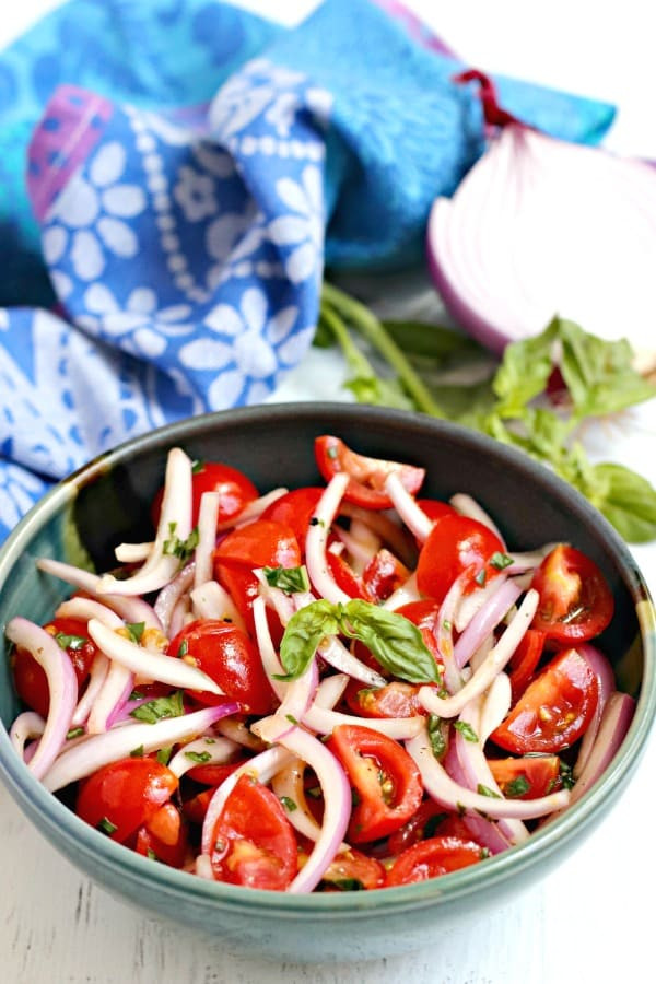 Tomato Onion Salad
 Tomato ion Salad with Basil Veggies Save The Day