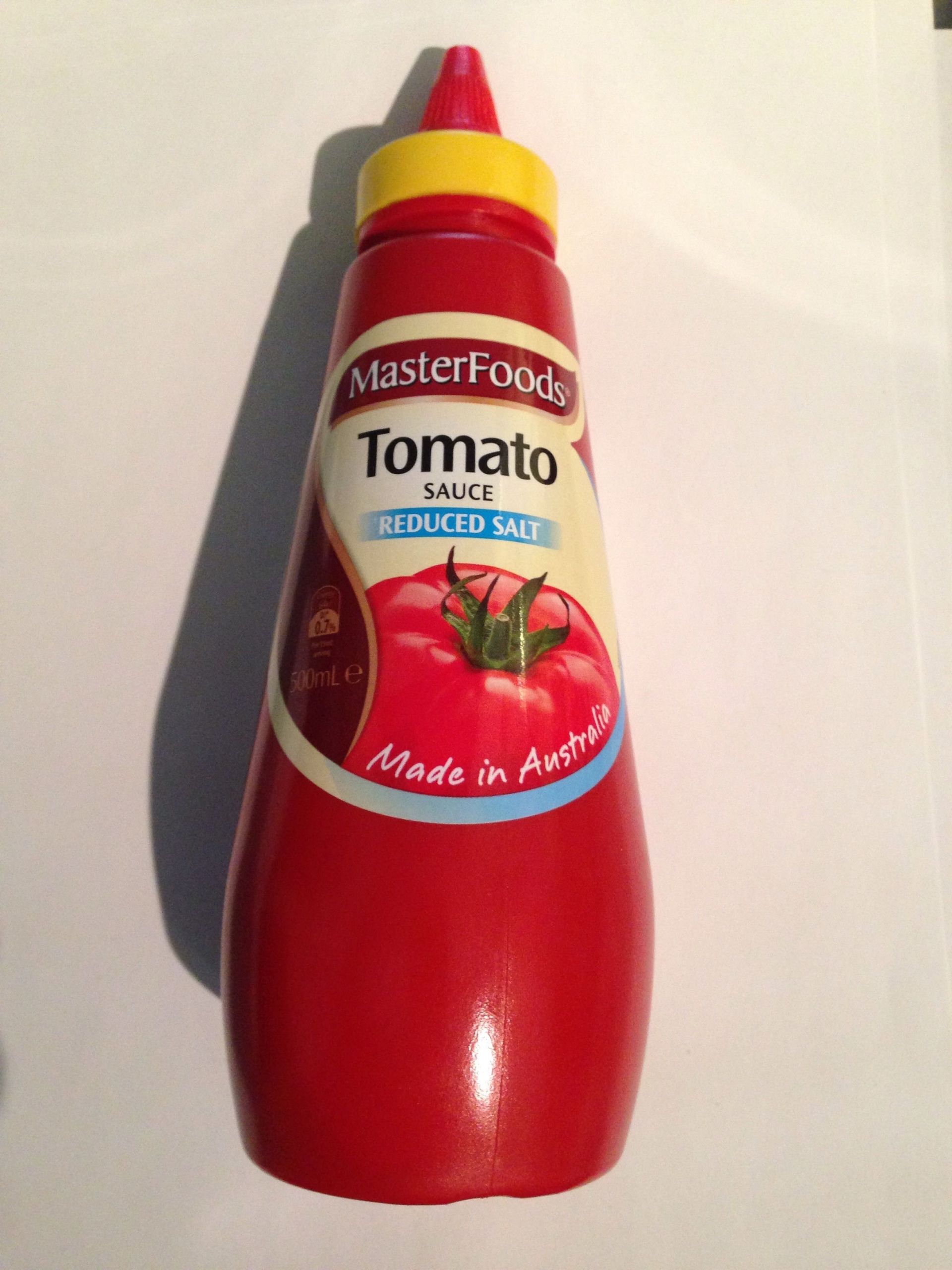 Tomato Sauce Brands
 MasterFoods Reduced Salt Tomato Sauce 500ml