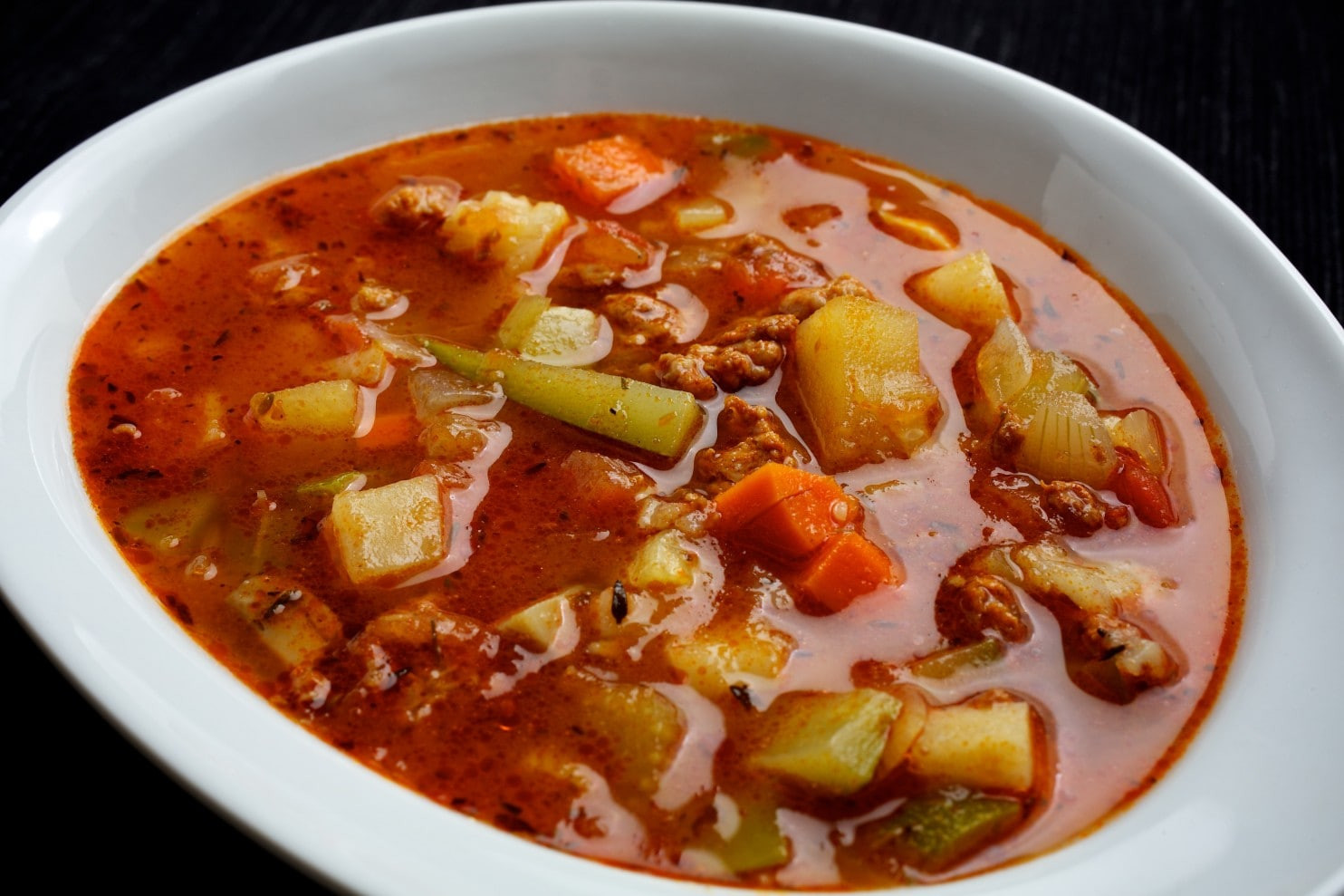 Tomato Vegetable Soup
 Ve able Soup With Chicken Chorizo Tomatoes and Apples