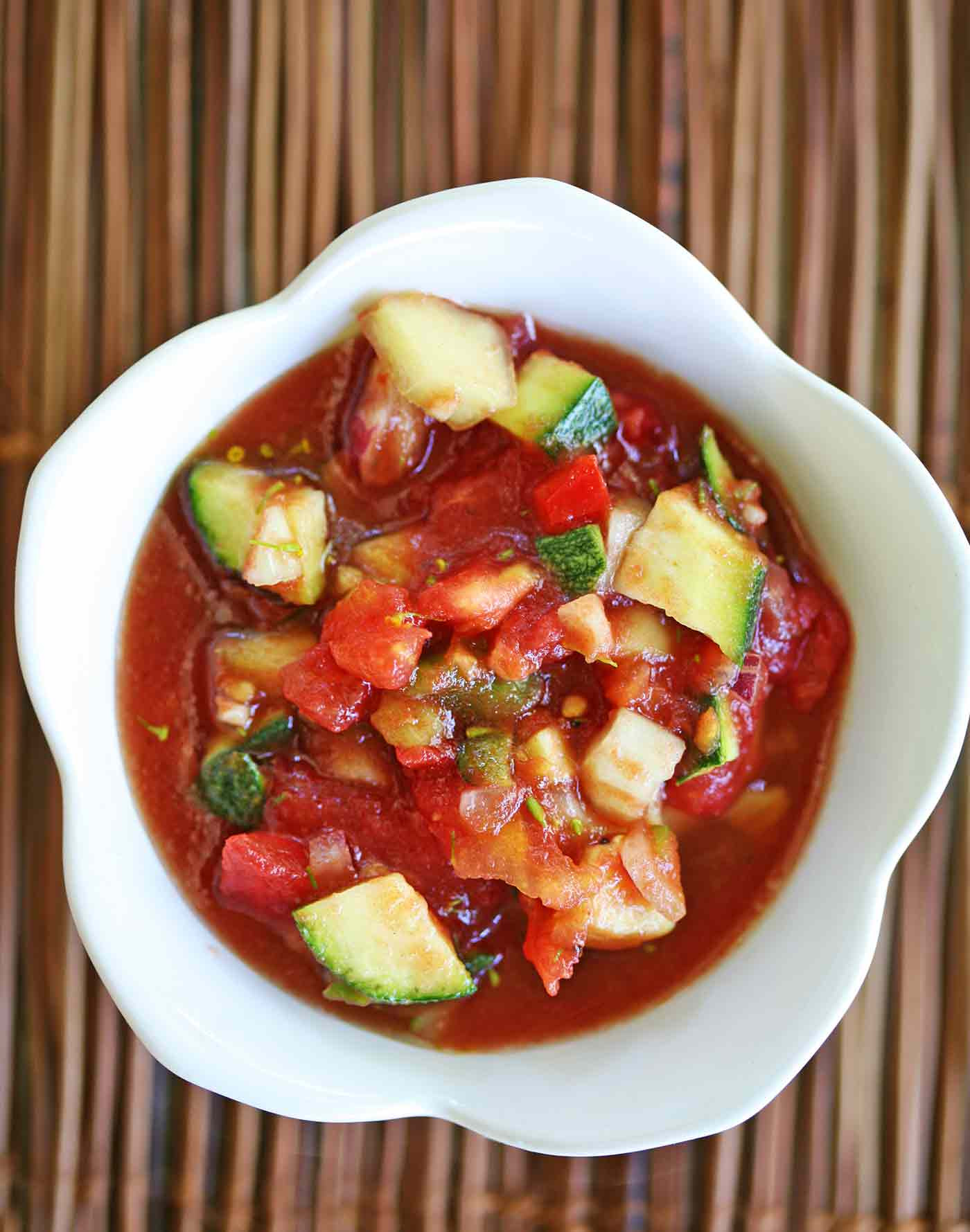 Tomato Vegetable Soup
 Cold Tomato Summer Ve able Soup Recipe