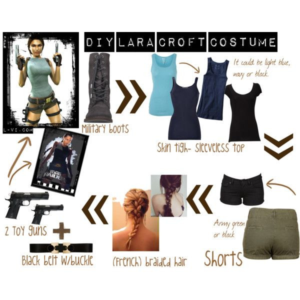 Tomb Raider Costume DIY
 "DIY Lara Croft costume" by lucebuona on Polyvore