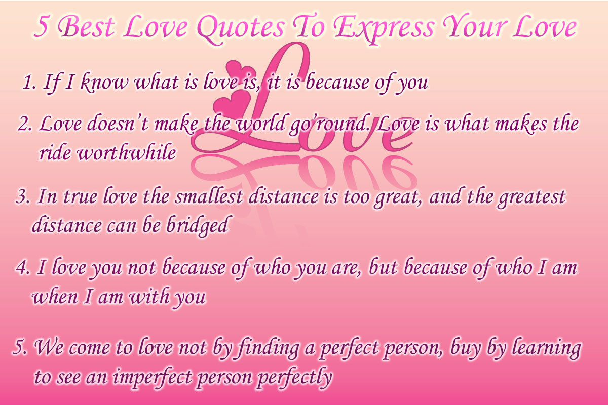 Top Love Quote
 Love U 5 Best Love Quotes To Express Your Love