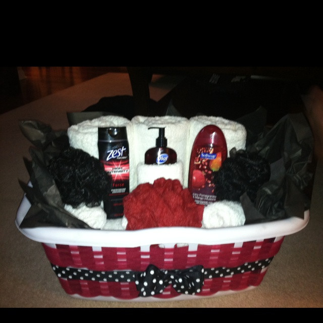 Towel Gift Basket Ideas
 Laundry t basket with bath towels hand towels
