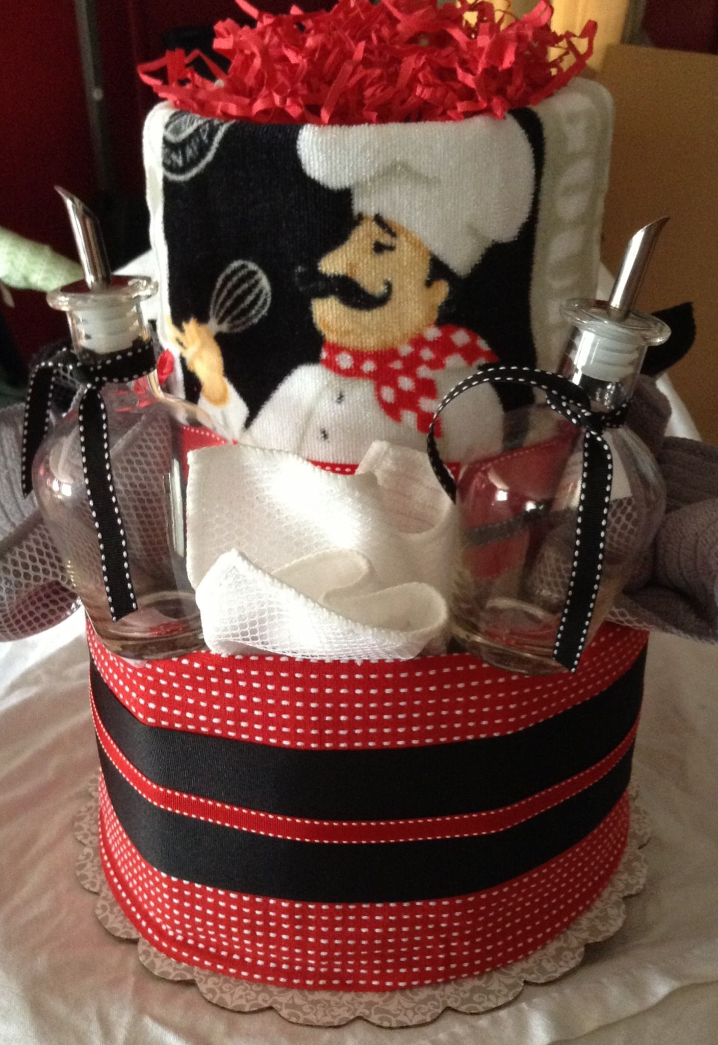 Towel Gift Basket Ideas
 Kitchen towel cake