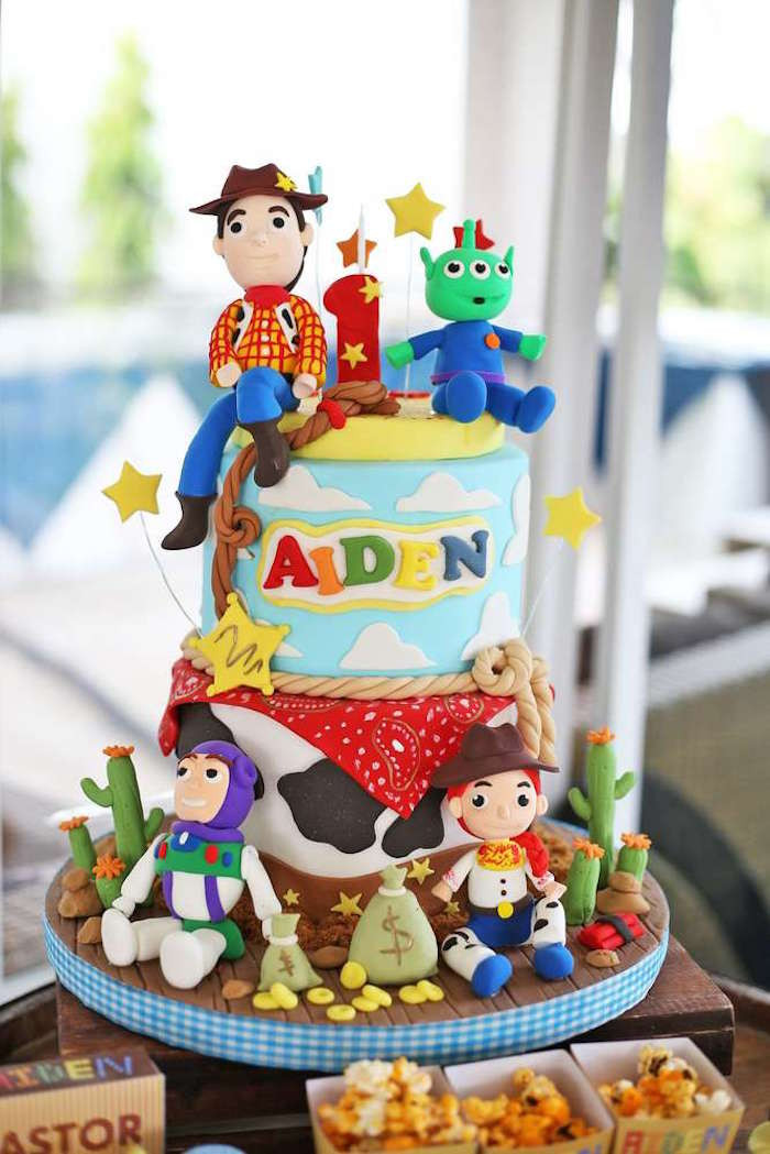 Toy Story Birthday Cake
 Kara s Party Ideas Colorful Toy Story Birthday Party