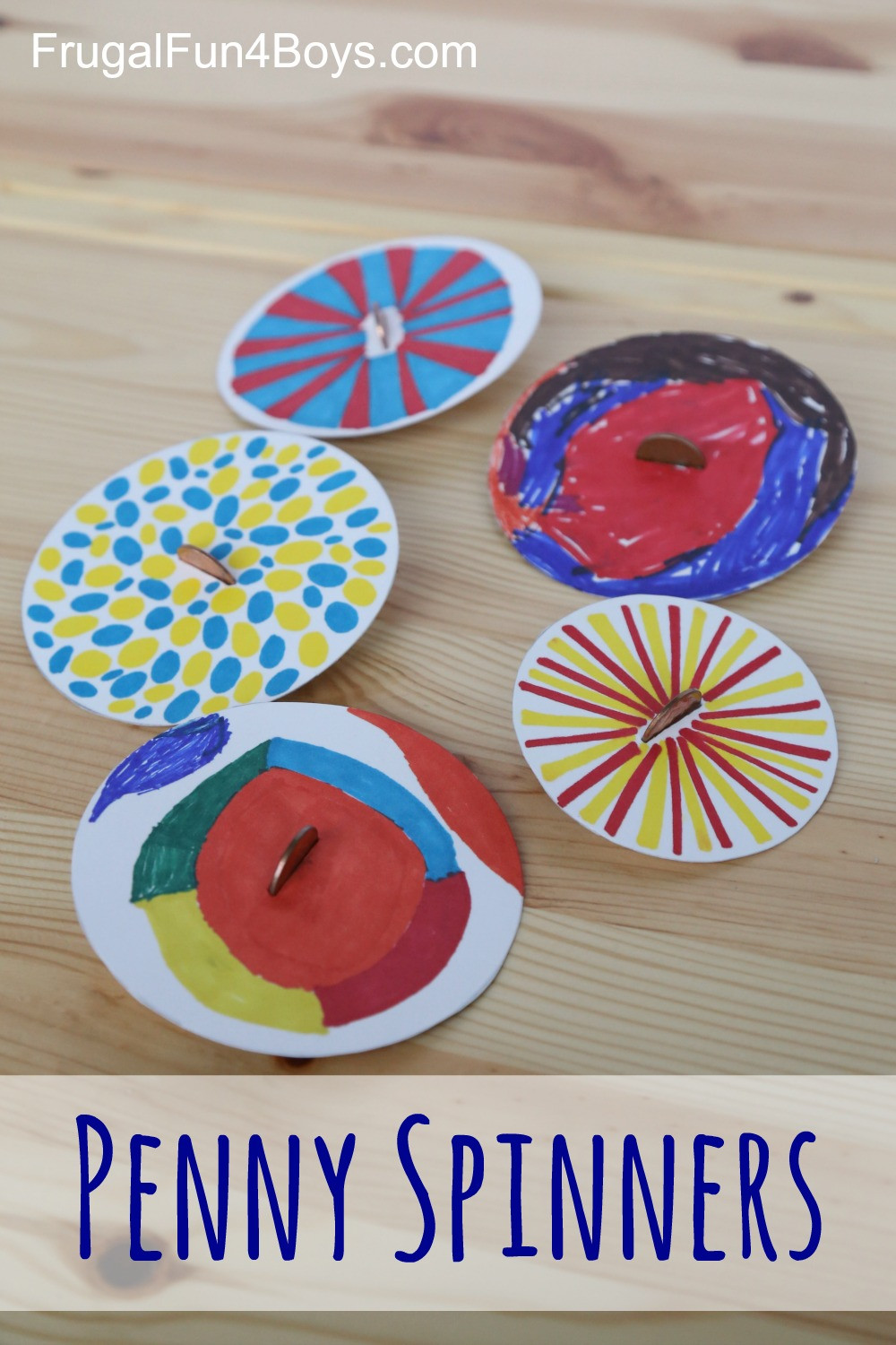 Toys Kids Can Make
 Penny Spinners Toy Tops that Kids Can Make Frugal Fun